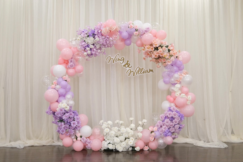 Pastel Ballon Arch with Florals
