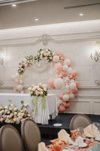Round Arch with Florals and Balloons