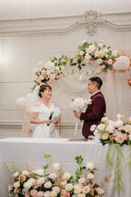 Round Arch with Florals and Balloons