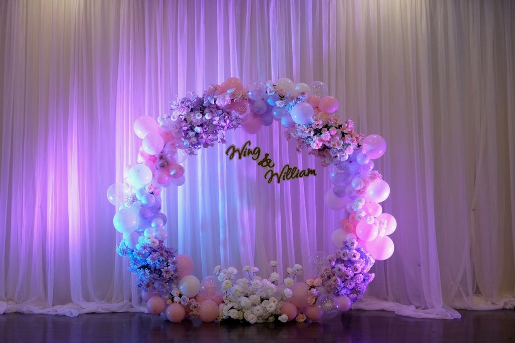 Pastel Ballon Arch with Florals