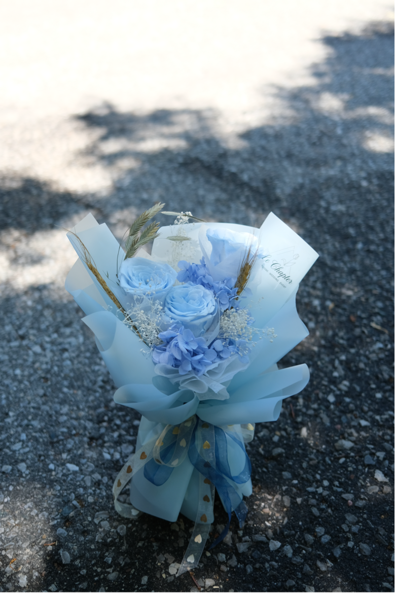 Sky Blue Preserved Roses