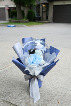 Navy Bubble with Graduation Hat