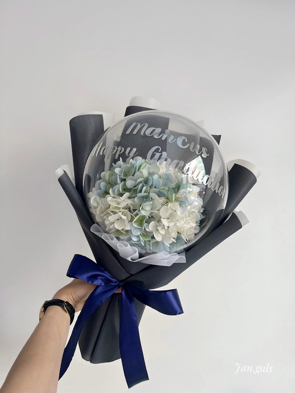 Blue & Hydrangea Bubble