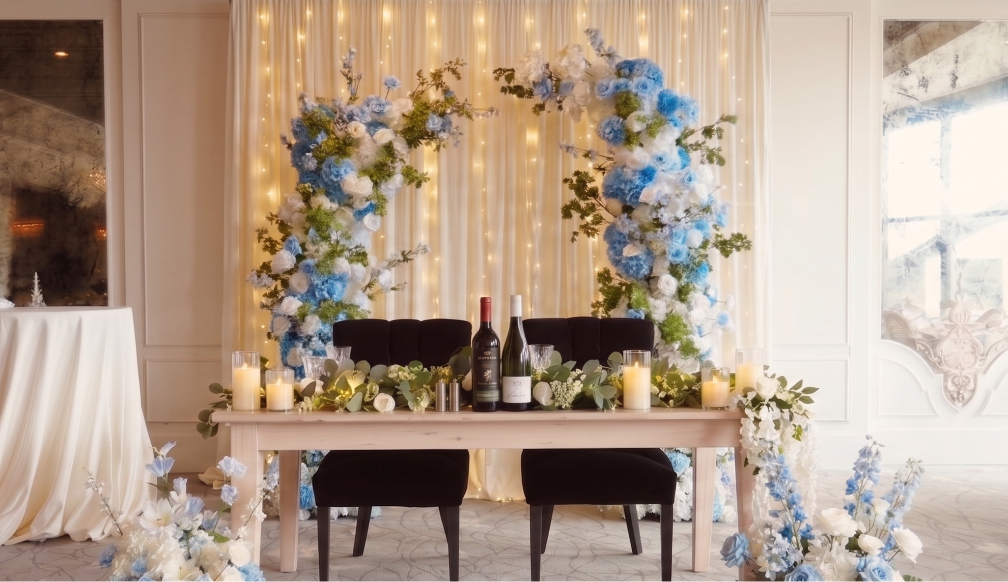 Sky Blue Curved Arch