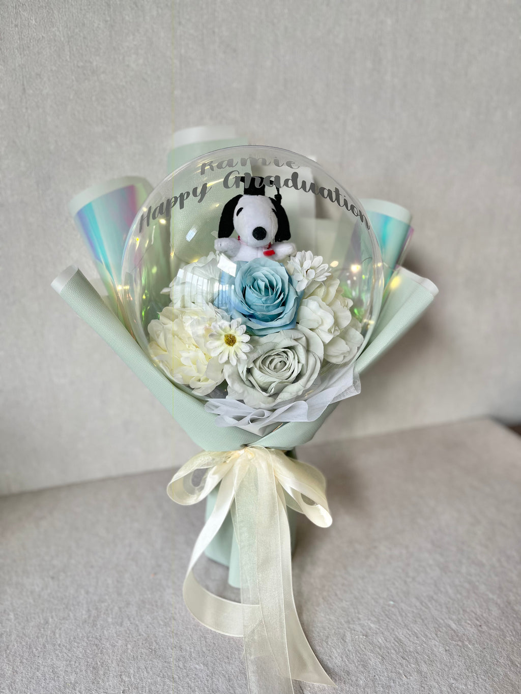 Snoopy with Blue and Mint