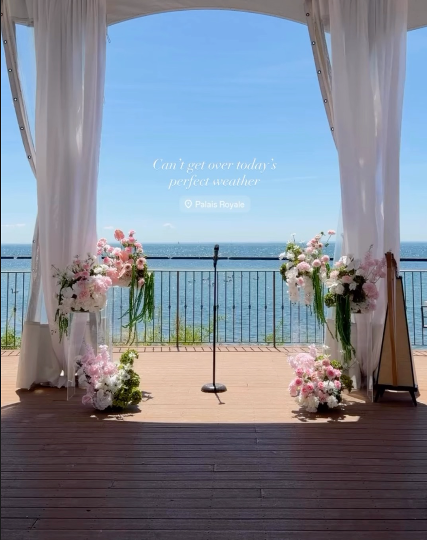 Pedestal Floral Backdrop