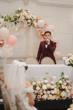 Round Arch with Florals and Balloons